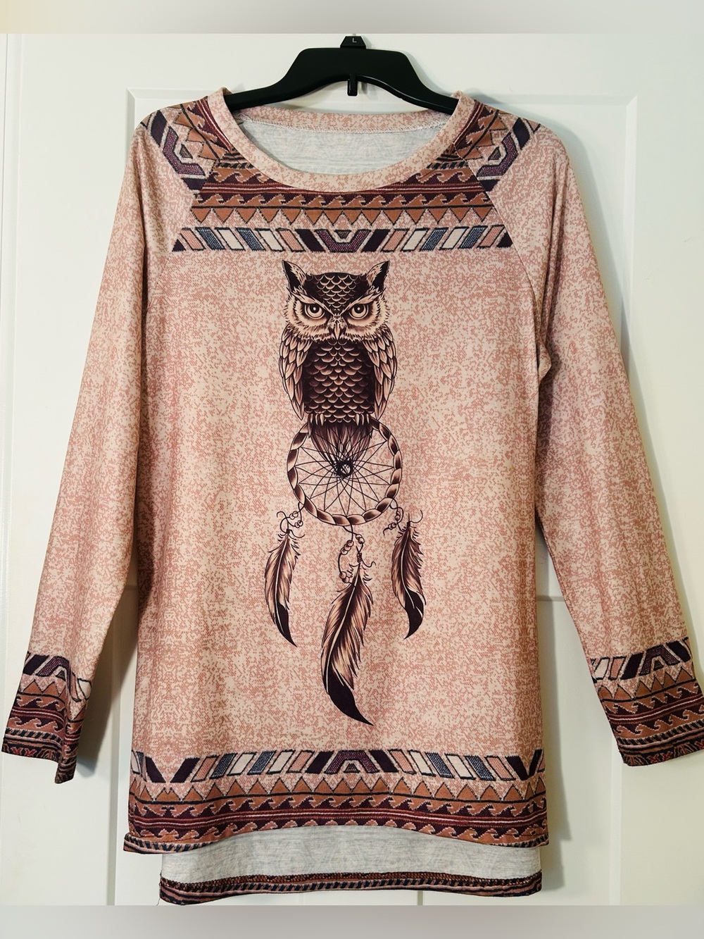 Women’s Long Sleeve Owl Dreamcatcher Top